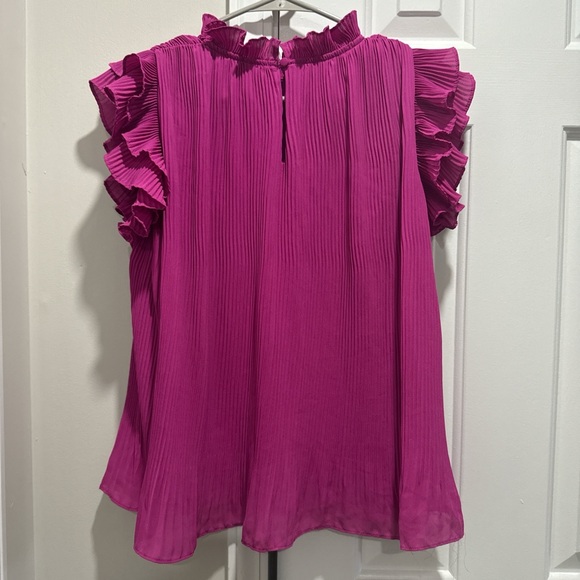TCEC Fuchsia Ruffled Blouse - Picture 2 of 3